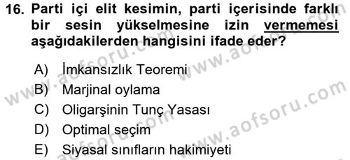 Kamu Ekonomisi 2 Dersi 2017 - 2018 Yılı (Final) Dönem Sonu Sınavı 16. Soru