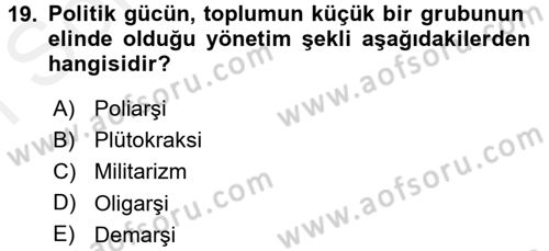 Kamu Ekonomisi 2 Dersi 2017 - 2018 Yılı (Final) Dönem Sonu Sınav Soruları 19. Soru
