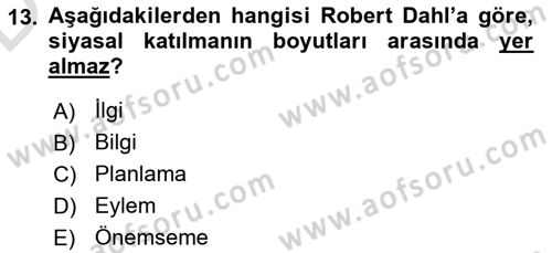 Kamu Ekonomisi 2 Dersi 2018 - 2019 Yılı 3 Ders Sınavı 13. Soru