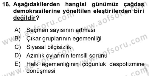 Kamu Ekonomisi 2 Dersi 2018 - 2019 Yılı 3 Ders Sınav Soruları 16. Soru