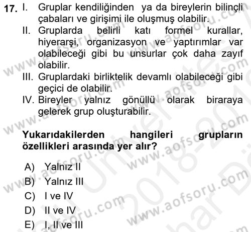 Kamu Ekonomisi 2 Dersi 2018 - 2019 Yılı (Vize) Ara Sınav Soruları 17. Soru