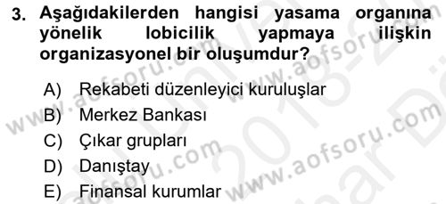 Kamu Ekonomisi 2 Dersi 2018 - 2019 Yılı (Vize) Ara Sınav Soruları 3. Soru