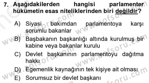 Kamu Ekonomisi 2 Dersi 2018 - 2019 Yılı (Vize) Ara Sınav Soruları 7. Soru