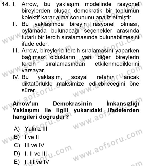 Kamu Ekonomisi 2 Dersi 2018 - 2019 Yılı (Final) Dönem Sonu Sınav Soruları 14. Soru