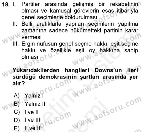 Kamu Ekonomisi 2 Dersi 2018 - 2019 Yılı (Final) Dönem Sonu Sınav Soruları 18. Soru