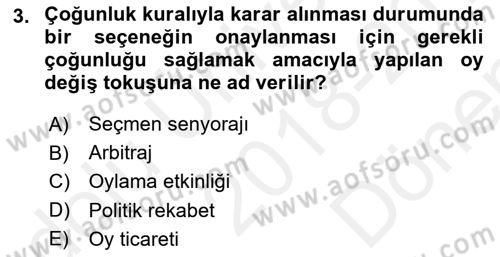 Kamu Ekonomisi 2 Dersi 2018 - 2019 Yılı (Final) Dönem Sonu Sınav Soruları 3. Soru