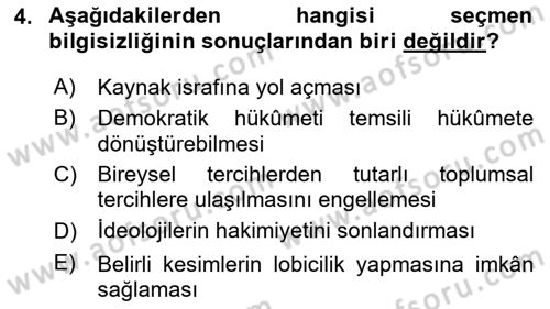 Kamu Ekonomisi 2 Dersi 2018 - 2019 Yılı (Final) Dönem Sonu Sınav Soruları 4. Soru