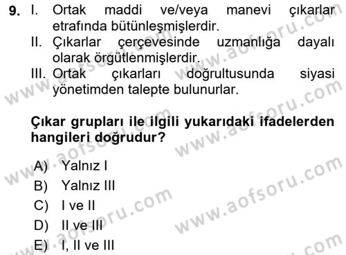 Kamu Ekonomisi 2 Dersi 2018 - 2019 Yılı (Final) Dönem Sonu Sınav Soruları 9. Soru
