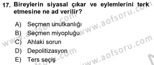 Kamu Ekonomisi 2 Dersi 2018 - 2019 Yılı Yaz Okulu Sınavı 17. Soru