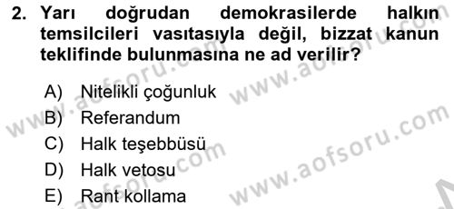 Kamu Ekonomisi 2 Dersi 2018 - 2019 Yılı Yaz Okulu Sınav Soruları 2. Soru