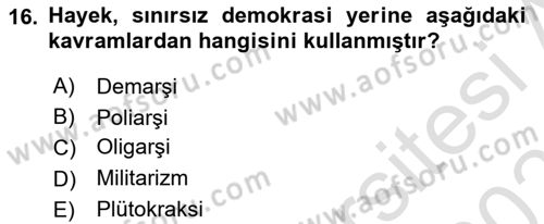Kamu Ekonomisi 2 Dersi 2020 - 2021 Yılı Yaz Okulu Sınav Soruları 16. Soru