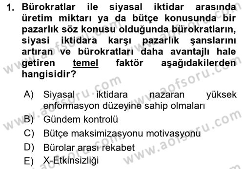 Kamu Ekonomisi 2 Dersi 2021 - 2022 Yılı (Final) Dönem Sonu Sınav Soruları 1. Soru