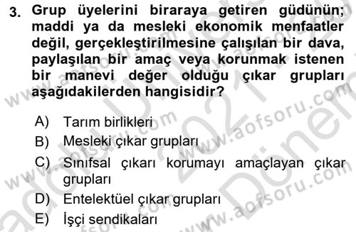 Kamu Ekonomisi 2 Dersi 2021 - 2022 Yılı (Final) Dönem Sonu Sınav Soruları 3. Soru