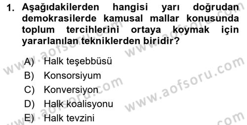 Kamu Ekonomisi 2 Dersi 2021 - 2022 Yılı Yaz Okulu Sınav Soruları 1. Soru