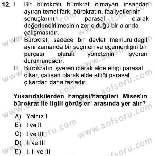 Kamu Ekonomisi 2 Dersi 2021 - 2022 Yılı Yaz Okulu Sınav Soruları 12. Soru