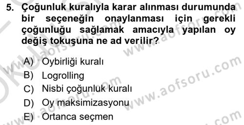 Kamu Ekonomisi 2 Dersi 2021 - 2022 Yılı Yaz Okulu Sınav Soruları 5. Soru