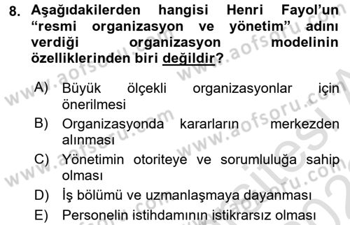 Kamu Ekonomisi 2 Dersi 2021 - 2022 Yılı Yaz Okulu Sınav Soruları 8. Soru
