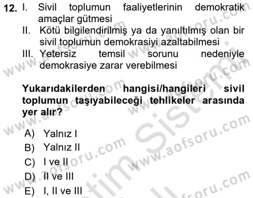 Kamu Ekonomisi 2 Dersi 2022 - 2023 Yılı Yaz Okulu Sınav Soruları 12. Soru
