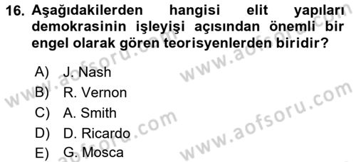 Kamu Ekonomisi 2 Dersi 2022 - 2023 Yılı Yaz Okulu Sınav Soruları 16. Soru