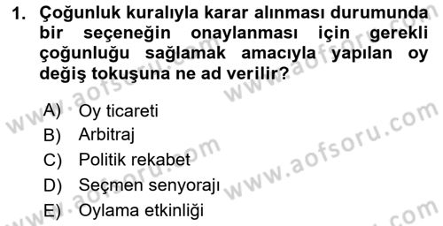 Kamu Ekonomisi 2 Dersi 2023 - 2024 Yılı (Vize) Ara Sınavı 1. Soru