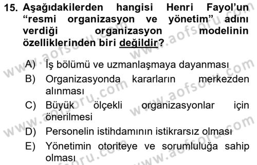 Kamu Ekonomisi 2 Dersi 2023 - 2024 Yılı (Vize) Ara Sınavı 15. Soru