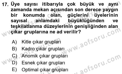 Kamu Ekonomisi 2 Dersi 2023 - 2024 Yılı (Vize) Ara Sınavı 17. Soru