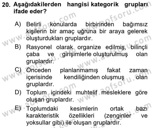 Kamu Ekonomisi 2 Dersi 2023 - 2024 Yılı (Vize) Ara Sınavı 20. Soru