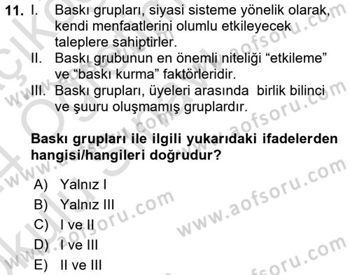 Kamu Ekonomisi 2 Dersi 2023 - 2024 Yılı Yaz Okulu Sınav Soruları 11. Soru