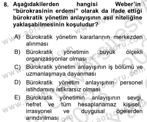 Kamu Ekonomisi 2 Dersi 2023 - 2024 Yılı Yaz Okulu Sınav Soruları 8. Soru