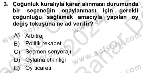 Kamu Ekonomisi 2 Dersi 2024 - 2025 Yılı (Vize) Ara Sınav Soruları 3. Soru