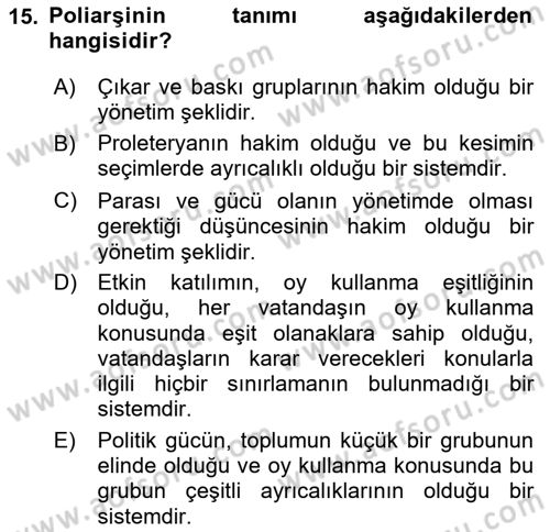 Kamu Ekonomisi 2 Dersi 2024 - 2025 Yılı (Final) Dönem Sonu Sınav Soruları 15. Soru