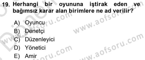 Kamu Ekonomisi 2 Dersi 2024 - 2025 Yılı (Final) Dönem Sonu Sınav Soruları 19. Soru