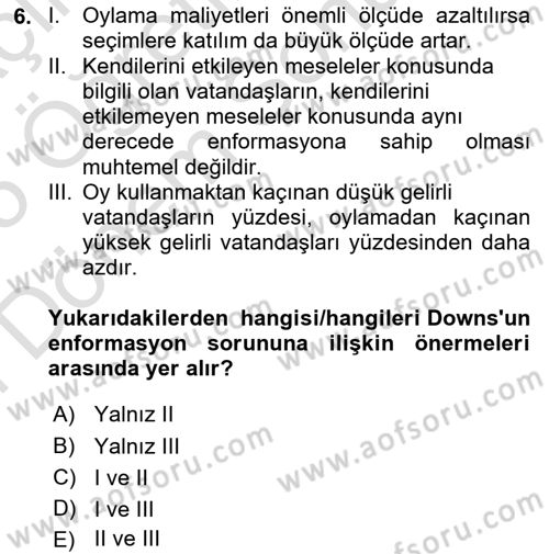 Kamu Ekonomisi 2 Dersi 2024 - 2025 Yılı (Final) Dönem Sonu Sınav Soruları 6. Soru