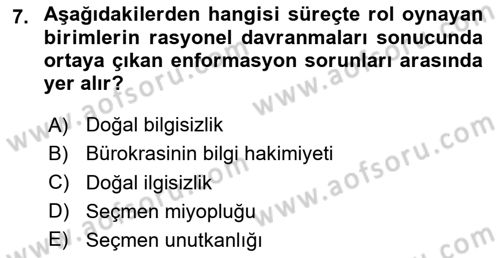 Kamu Ekonomisi 2 Dersi 2024 - 2025 Yılı (Final) Dönem Sonu Sınav Soruları 7. Soru