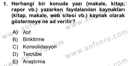 Sosyal Bilimlerde Proje Yönetimi Dersi 2020 - 2021 Yılı Yaz Okulu Sınav Soruları 1. Soru