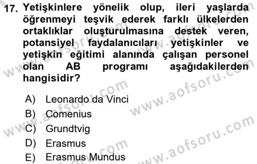 Sosyal Bilimlerde Proje Yönetimi Dersi 2021 - 2022 Yılı (Final) Dönem Sonu Sınavı 17. Soru