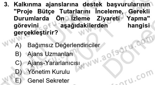 Sosyal Bilimlerde Proje Yönetimi Dersi 2021 - 2022 Yılı (Final) Dönem Sonu Sınav Soruları 3. Soru