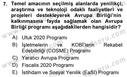 Sosyal Bilimlerde Proje Yönetimi Dersi 2021 - 2022 Yılı (Final) Dönem Sonu Sınav Soruları 7. Soru