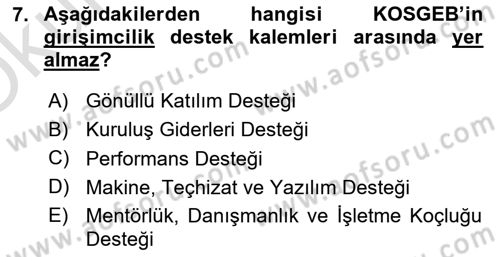 Sosyal Bilimlerde Proje Yönetimi Dersi 2021 - 2022 Yılı Yaz Okulu Sınav Soruları 7. Soru