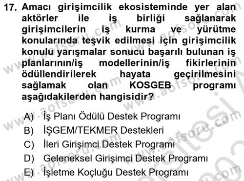 Sosyal Bilimlerde Proje Yönetimi Dersi 2022 - 2023 Yılı Yaz Okulu Sınav Soruları 17. Soru
