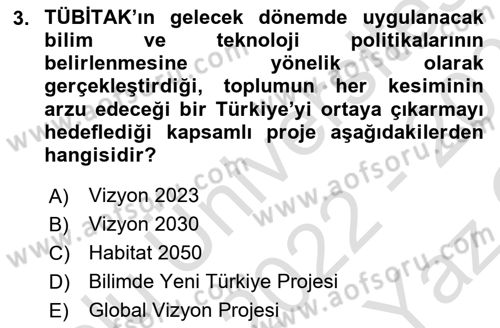 Sosyal Bilimlerde Proje Yönetimi Dersi 2022 - 2023 Yılı Yaz Okulu Sınav Soruları 3. Soru