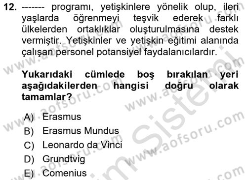 Sosyal Bilimlerde Proje Yönetimi Dersi 2023 - 2024 Yılı Yaz Okulu Sınav Soruları 12. Soru