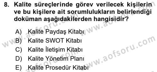 Sosyal Bilimlerde Proje Yönetimi Dersi 2024 - 2025 Yılı (Vize) Ara Sınav Soruları 8. Soru