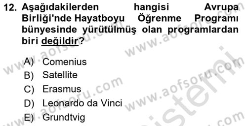 Sosyal Bilimlerde Proje Yönetimi Dersi 2024 - 2025 Yılı Yaz Okulu Sınav Soruları 12. Soru