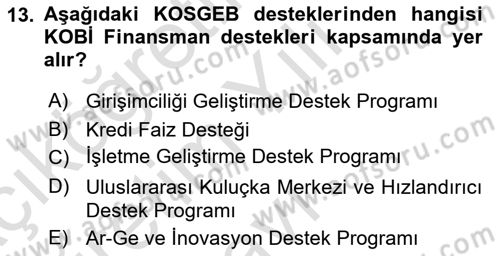Sosyal Bilimlerde Proje Yönetimi Dersi 2024 - 2025 Yılı Yaz Okulu Sınav Soruları 13. Soru