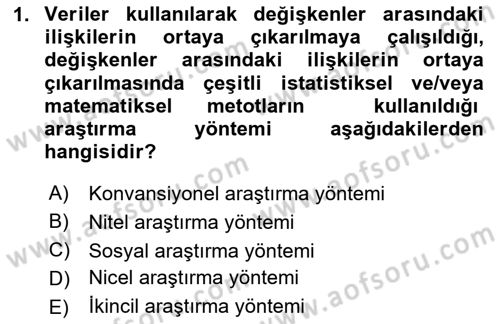 Sosyal Bilimlerde Proje Yönetimi Dersi 2025 - 2026 Yılı (Vize) Ara Sınav Soruları 1. Soru