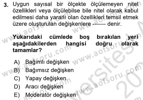 Ekonometrinin temelleri Dersi 2021 - 2022 Yılı (Final) Dönem Sonu Sınav Soruları 3. Soru