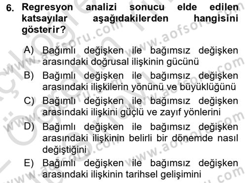 Ekonometrinin temelleri Dersi 2021 - 2022 Yılı Yaz Okulu Sınav Soruları 6. Soru