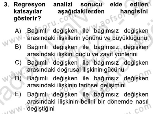 Ekonometrinin temelleri Dersi 2023 - 2024 Yılı (Vize) Ara Sınav Soruları 3. Soru