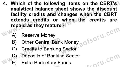 Monetary Theory and Policy Dersi 2023 - 2024 Yılı (Final) Dönem Sonu Sınav Soruları 4. Soru